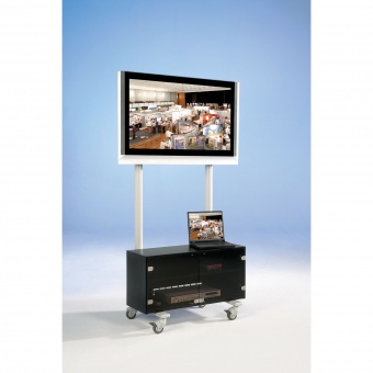 Flat-Screen-Wagen bis  42 Zoll Diagonale, Höhe 170 cm, 86x52 cm (B/T), 